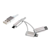 MULTI CABLE 1m USB 2.0 A A USB C + MICRO B +
