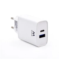 EWENT CARREGADOR USB-A E USB-C QC3 2 PORTAS (20W) BRANCO