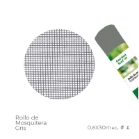 ROLLO DE MOSQUITERA DE COLOR GRIS 0,80x30m
