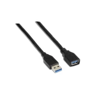 Cable Alargador usb 3.0 Aisens A105-0042/ usb Macho - usb Hembra/ 2m/ Negro